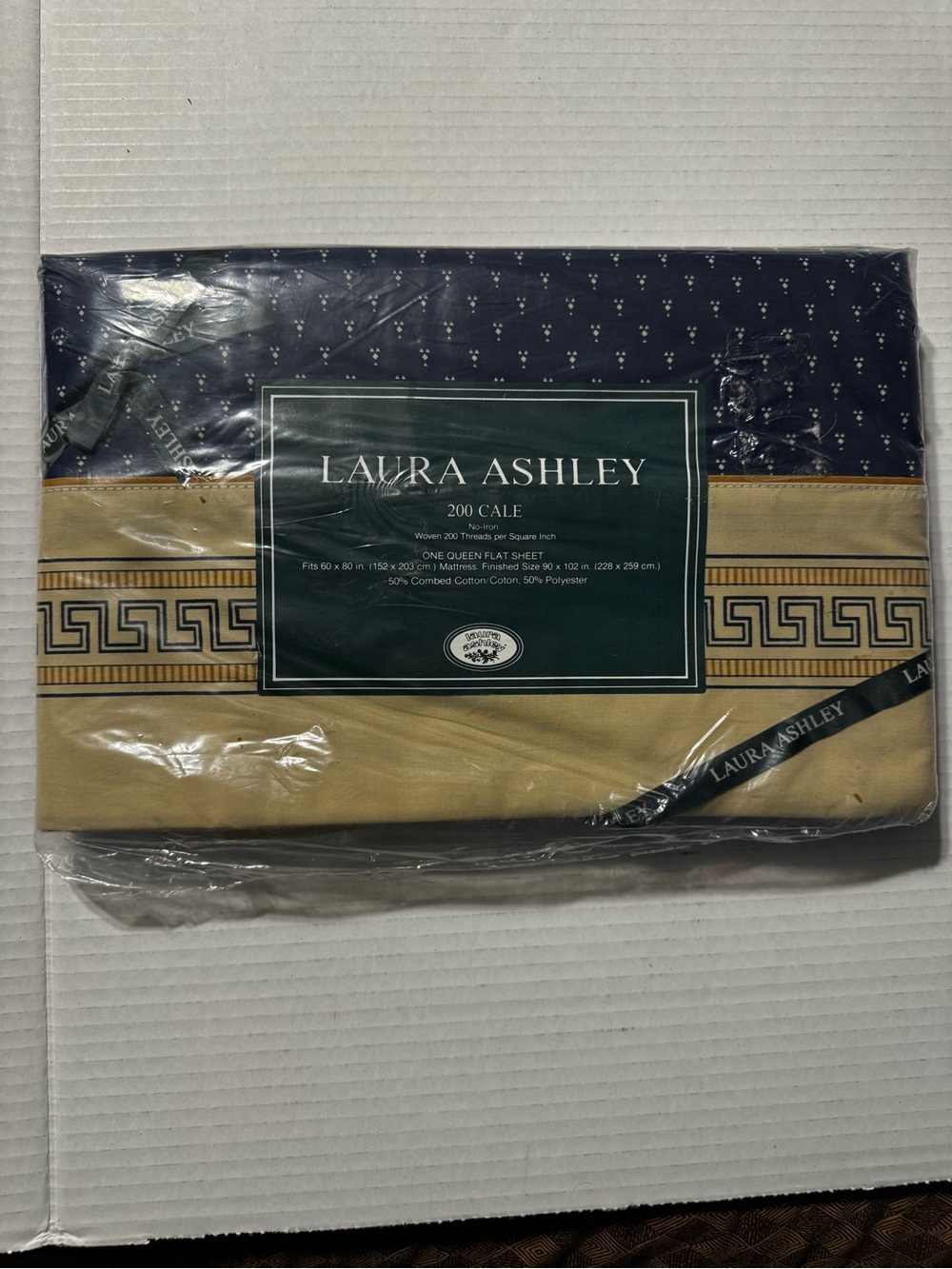 VTG Laura Ashley Queen Flat Sheet